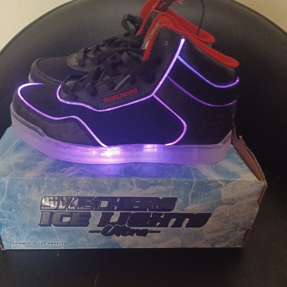 COPY - SKECHERS ICE LIGHTS ULTRA NEW BOY  SIZE 3 - Picture 13 of 15